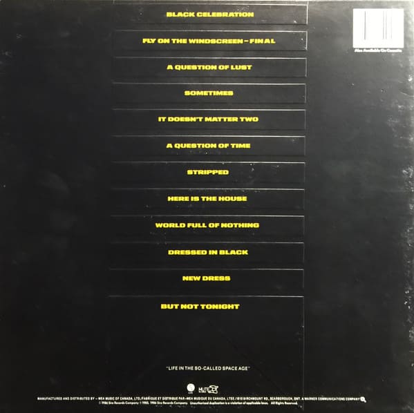 Depeche Mode Black Celebration Lp