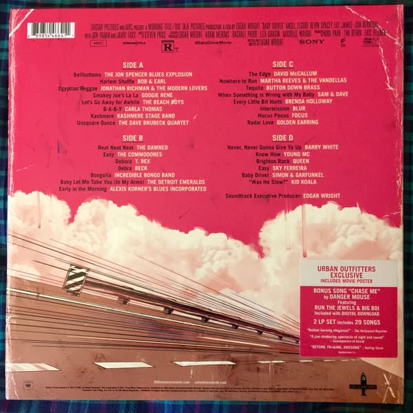 Various Baby Driver Sountrack b Lp Various Baby Driver Sountrack Lp